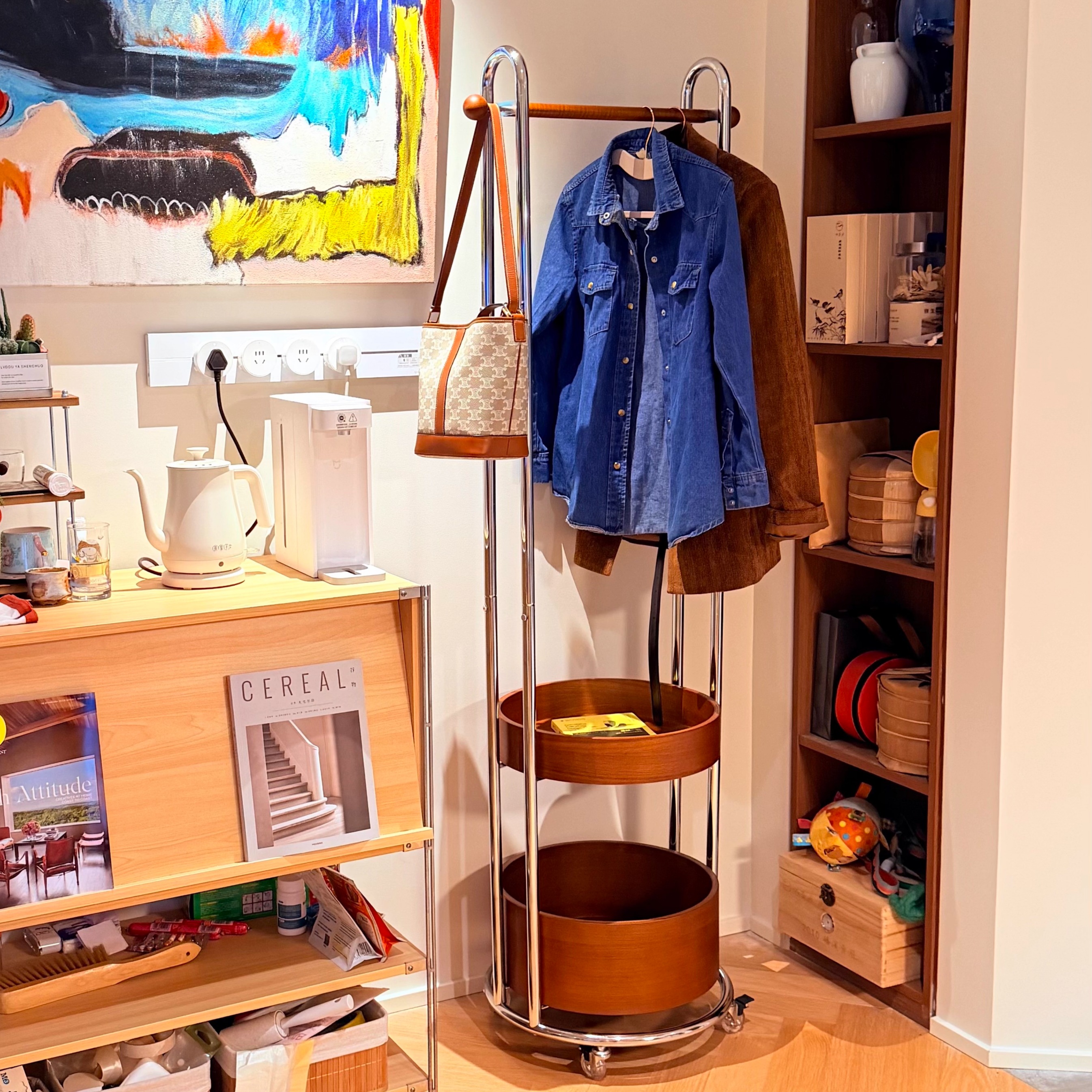 环图衣架落地卧室挂衣架家用室内