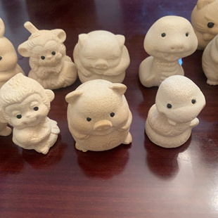 实心龙血金丝竹雕刻十二生肖手把件摆件文玩四公分送礼收藏动物