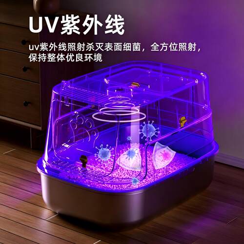 全封闭式防外溅猫砂智能