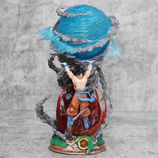 七龙珠超炫元气弹战损孙悟空卡卡罗特场景可发光手办动漫模型摆件