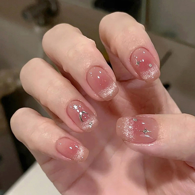 照灯变硬持久防水可拆卸美甲贴纸