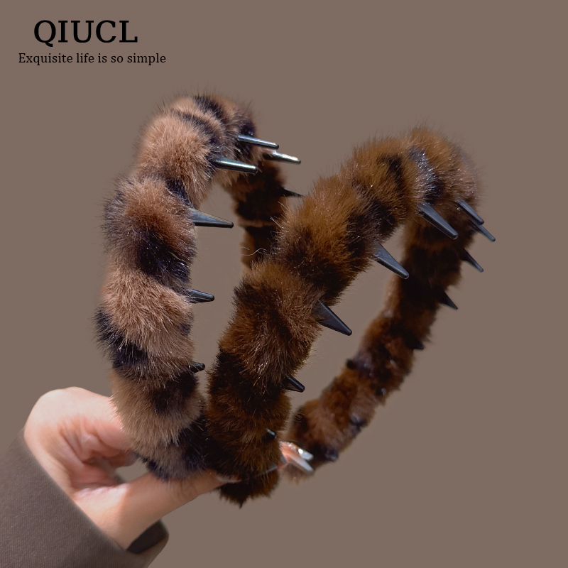 豹纹波浪发箍女洗脸2024新款