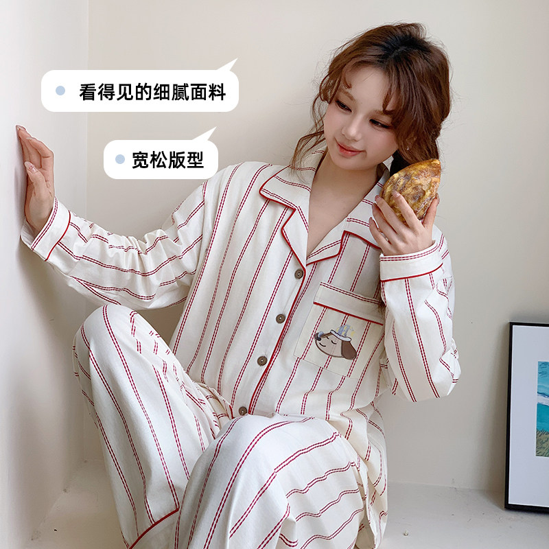 春秋季新款纯棉孕产妇喂奶衣产前产后出院服家居服套装