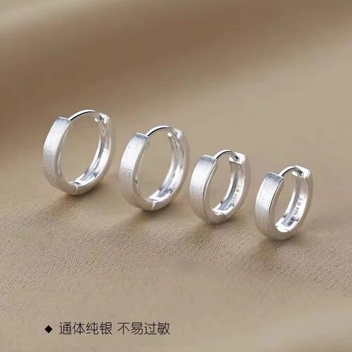 925银素圈耳环新款2024爆