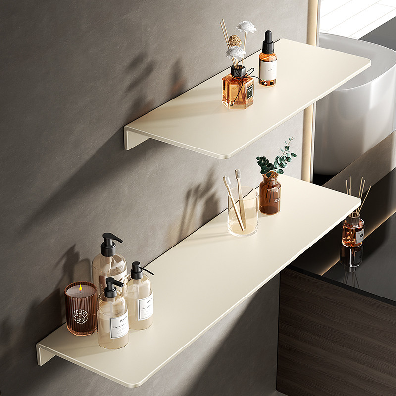 奶油白304不锈钢浴室置物架卫生间洗手台镜前一字隔板墙上收纳架,家庭/个人清洁工具,浴室角架/置物架,淘宝优惠券,粉丝福利购,淘宝优惠卷