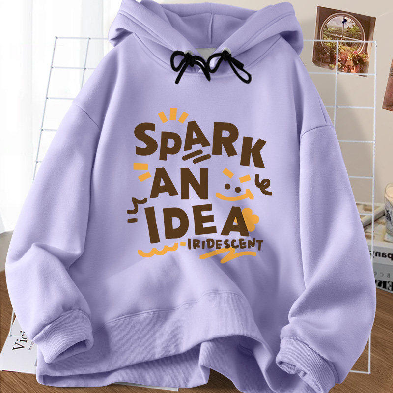 奶黄色卫衣女春款2026新款春季连帽套头上衣独特漂亮女款外套春秋