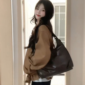 美拉德复古麂皮外套女202