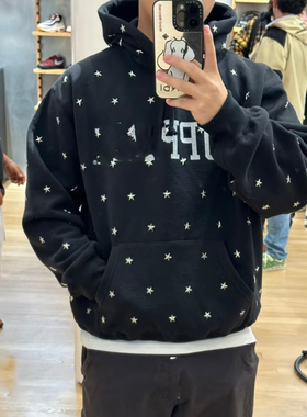自主天花板 S风 25FW星星金属连帽卫衣外套 男女宽松春秋薄绒同款