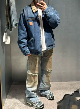 自主】卡哈风格底特律工装夹克J97高克重帆布外套 水洗做旧男女款