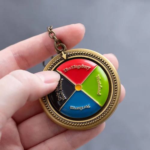 哈尔的移动城堡转动传送门任意门金属钥匙扣宫崎骏周边挂件配饰