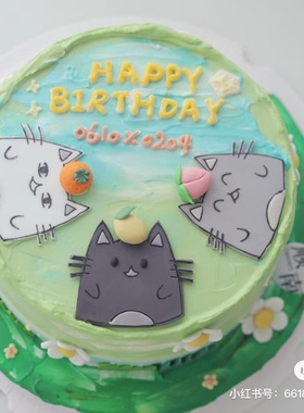 可爱网红fifi猫猫甜品烘焙插件猫咪世界动物烘焙生日礼物插件插牌