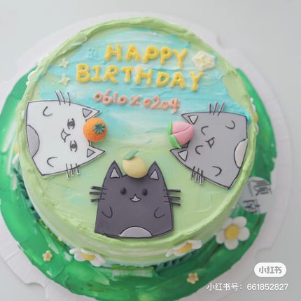 可爱网红fifi猫猫甜品烘焙插件猫咪世界动物烘焙生日礼物插件插牌
