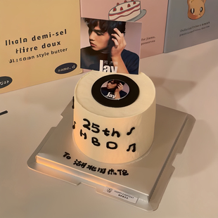 饰摆件追星甜品插件 明星周边应援粉丝无料周杰伦jay生日蛋糕装