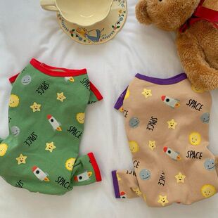 宠物狗年幼犬比熊狗新款秋冬季中小型犬卡通衣服四脚25保暖包肚衣