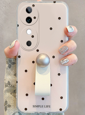 黑色波点适用vivos19pro手机壳s17t复古s16e立体t1圆珠s15指环扣s12日韩s10硅胶s9小众s7新款s6软壳s1/vivo女