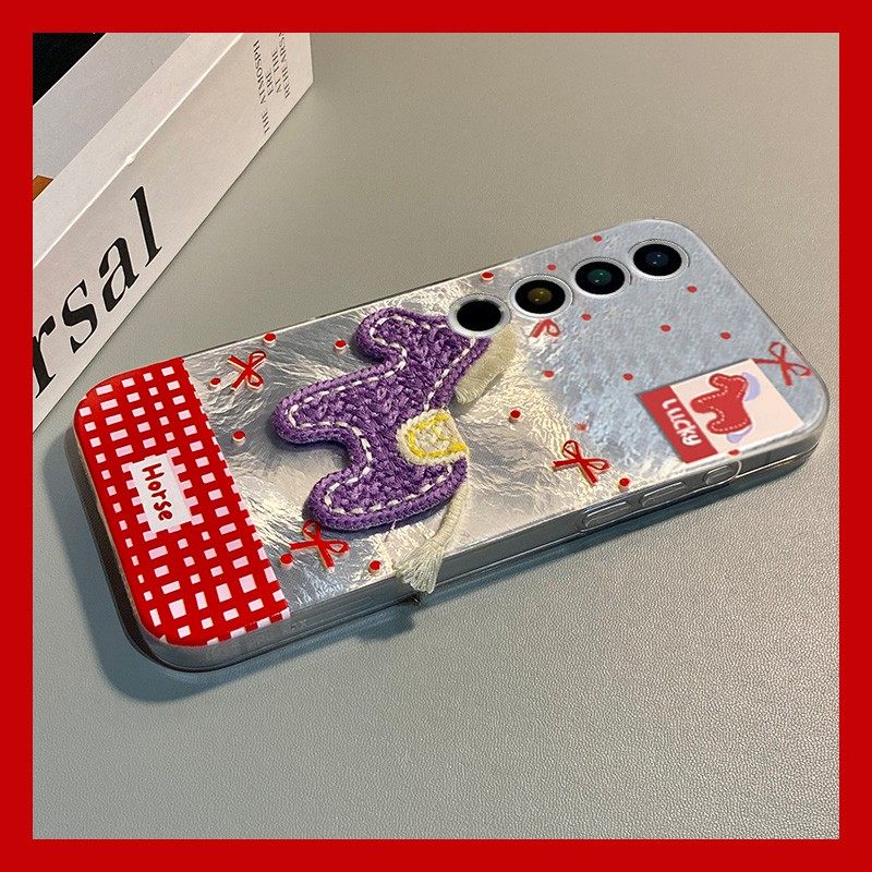 手机壳硅胶冰川纹新年红色2026马