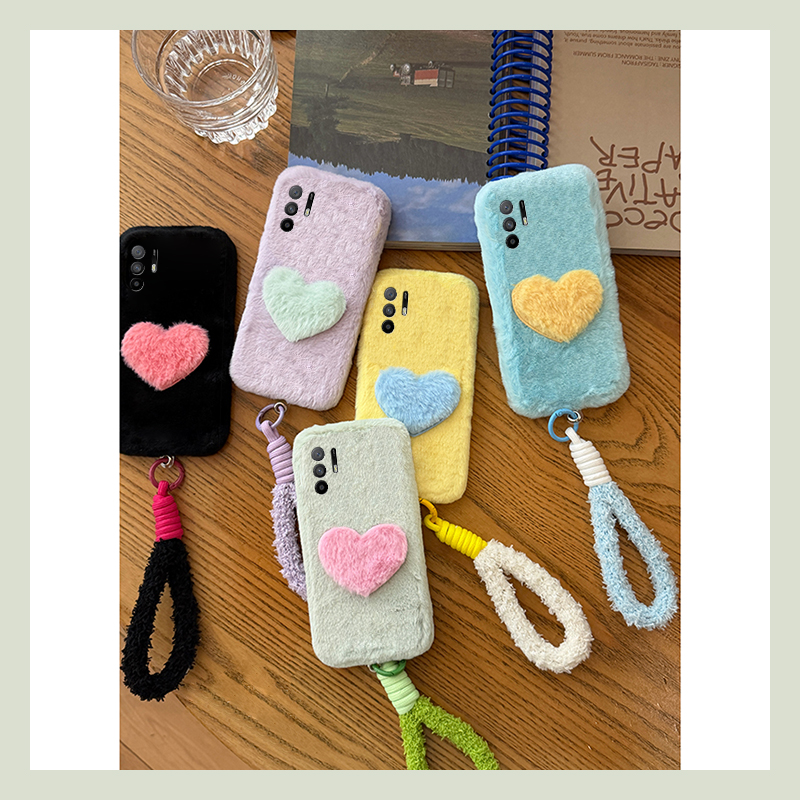 ins风简约爱心适用oppoa3pro手机壳a2x挂绳a1纯色a97毛绒a96秋冬季a95a93a91a72a58a57a52a32a11a9a31a8a5软p
