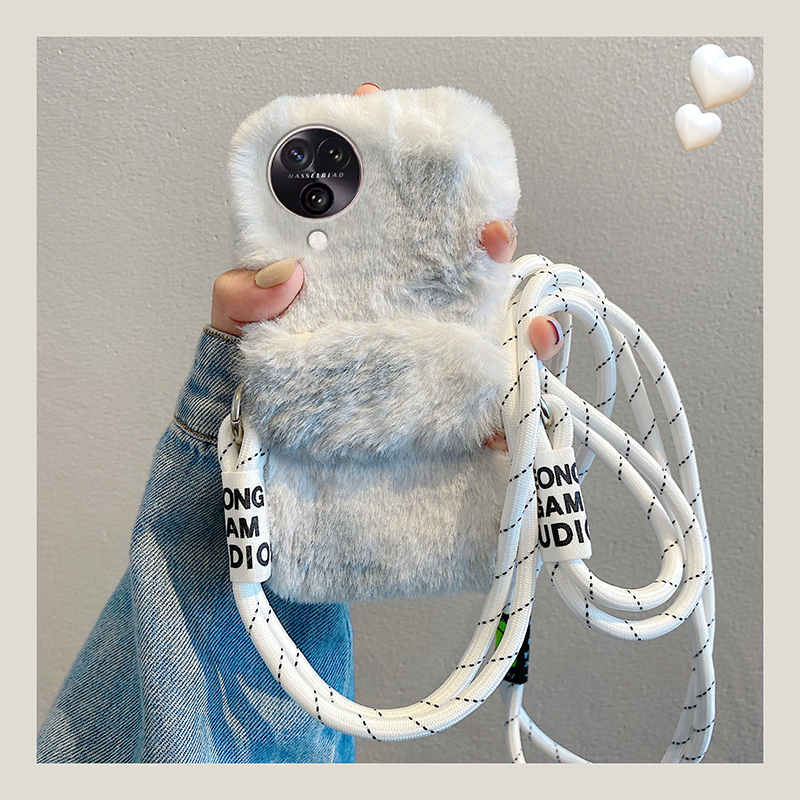 秋冬季毛绒绒oppo手机壳简约