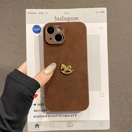 新年金色水钻小马适用小米红米note15pro+手机壳noto14挂绳13本命年12turbo立体11马年10软9十turbo4/3/redmi