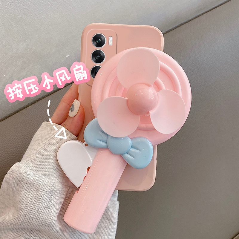 棒棒糖旋转风扇适用opporeno13手机壳reon12pro夏天11斜挎10可背带9挂绳8液态7se硅胶5k软4十3元气版10+honor