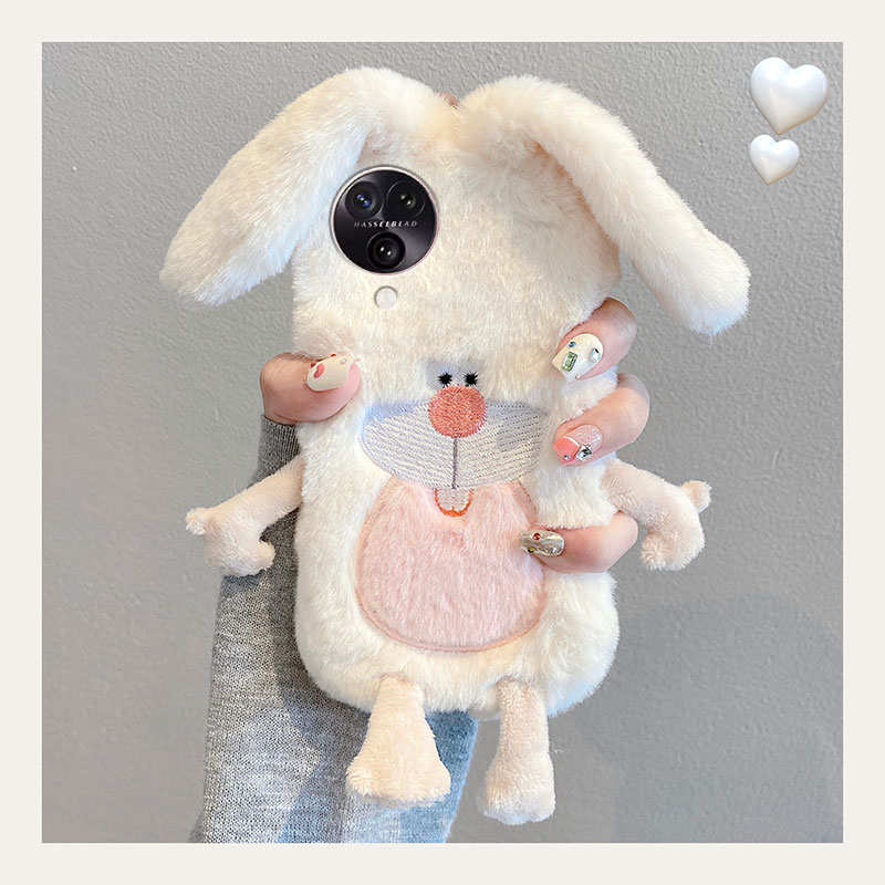 立体毛绒绒oppo手机壳卡通