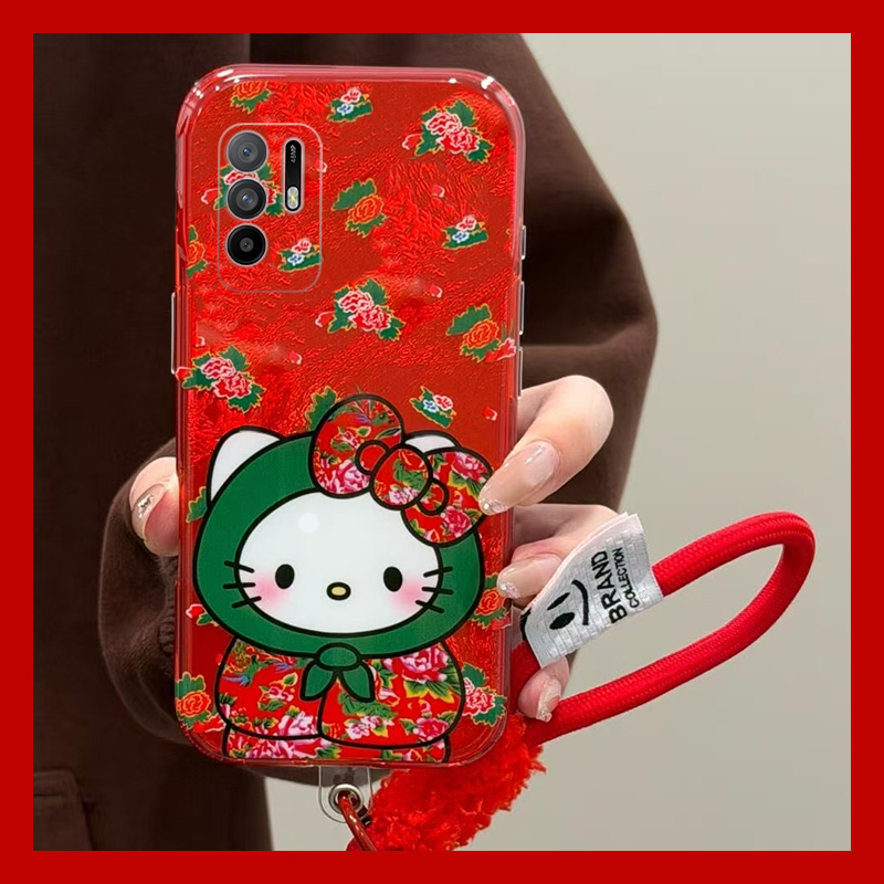 2026棉袄kt猫适用oppoa3pro手机壳a2x红色a1新年a97挂绳a96凯蒂猫a95a93a91a72a58a57a52a32a11a9a31a8a5卡通