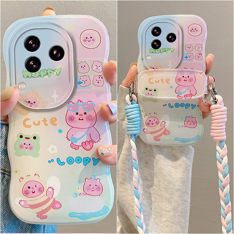 手机壳渐变小海狸露比loopy卡通可爱少女心