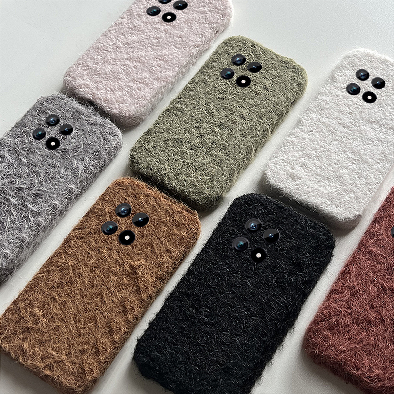 绒布简约纯色适用vivoiqoo15手机壳iqoo13pro复古风12保暖11s秋冬季icoo10毛绒绒9冬天8毛茸茸7爱酷3新款iq00