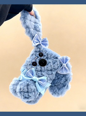 格子蝴蝶结兔子适用华为pura80pro+手机壳pura70ultra立体p60art耳朵40por+十p30毛绒p20秋冬季p10plus卡通软