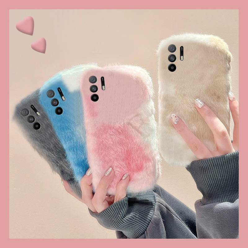 ins风晕染水墨适用oppoa3pro手机壳a2x拼色a1毛绒a97秋冬季a96保暖a95a93a91a72a58a57a52a32a11a9a31a8a5软p
