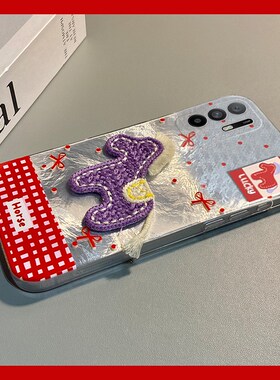 2026紫色小马适用oppoa3pro手机壳a2x刺绣a1新年a97卡通a96立体a95a93a91a72a58a57a52a32a11a9a31a8a5马年软