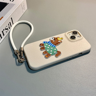 y7s vivo 皮纹y36i仿皮y33e十y30软y20 2026可爱刺绣小马适用vivoy53s手机壳y52s皮绳y31s马年y37新年y35m