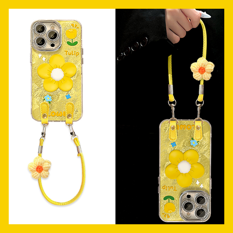 ins风黄色郁金香适用华为nova14手机壳novo13pro花朵12ultra夏日1se夏天10挂绳9por冰川纹8硅胶7/6新款huawei
