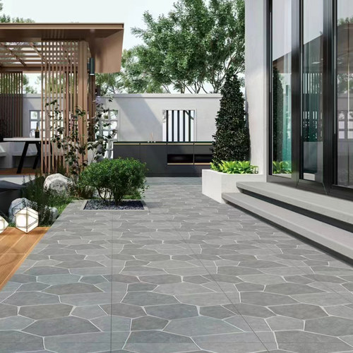 室外花园仿古砖别墅庭院地铺石瓷砖阳台自建房院子石英砖600*600