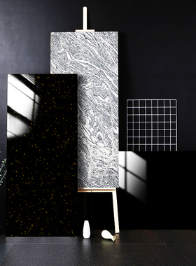 光面石英砖地铺石水景墙18厚PC砖园林鱼塘地砖水池黑色外墙干挂砖