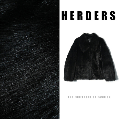 HERDERS 短款小翻领皮毛一体外套 52389