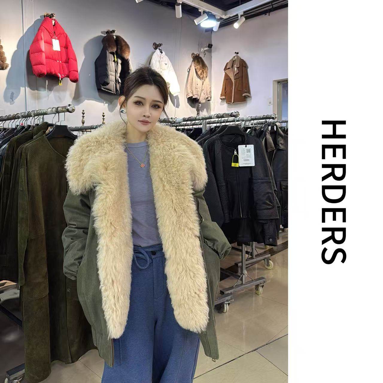 HERDERS 短款大毛领女款羽绒服外套 258918,女装/女士精品,羽绒服,淘宝优惠券,粉丝福利购,淘宝优惠卷