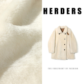 HERDERS 52200 翻领皮毛一体外套 两面穿 中长款