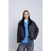 HERDERS 52260 立领托卡皮毛一体外套 校花羊系列 短款