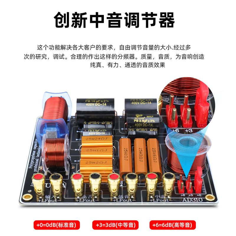 三分频高端高中低书架音箱hifi发烧家用音响分音器进口DIY分频器图片