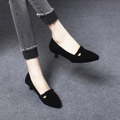 春秋皮鞋 2025新款 超软小羊皮单鞋 女尖头女鞋 春季 绝美不累脚小跟鞋