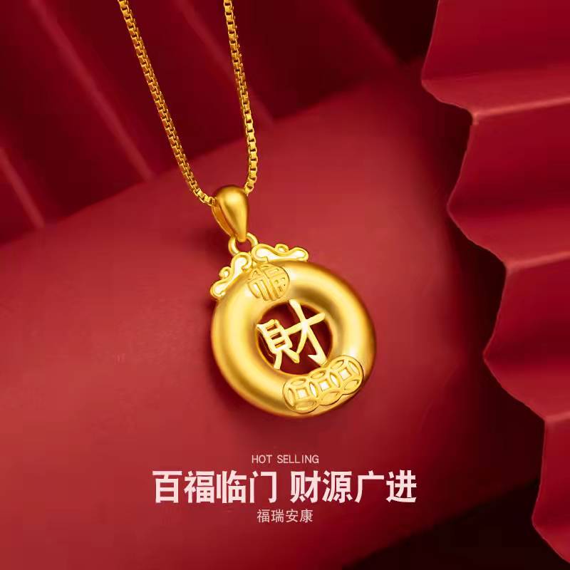 立大福越南沙金项链平安