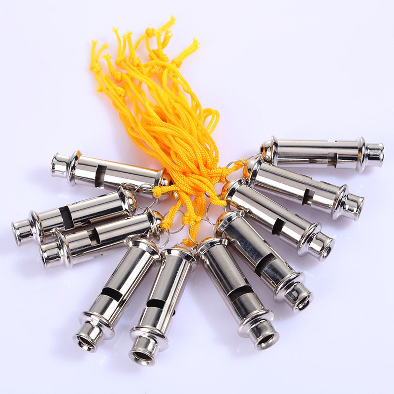 金属户外求救哨 体育裁判哨野营哨带绳散装铁材