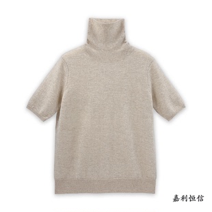 匠心工艺 高领半袖 优雅时尚 纯山羊绒女式 套衫 经典