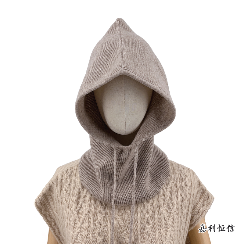 【匠心工艺】时尚抽绳多功能纯色纯山羊绒风帽脖套,服饰配件/皮带/帽子/围巾,帽子,淘宝优惠券,粉丝福利购,淘宝优惠卷