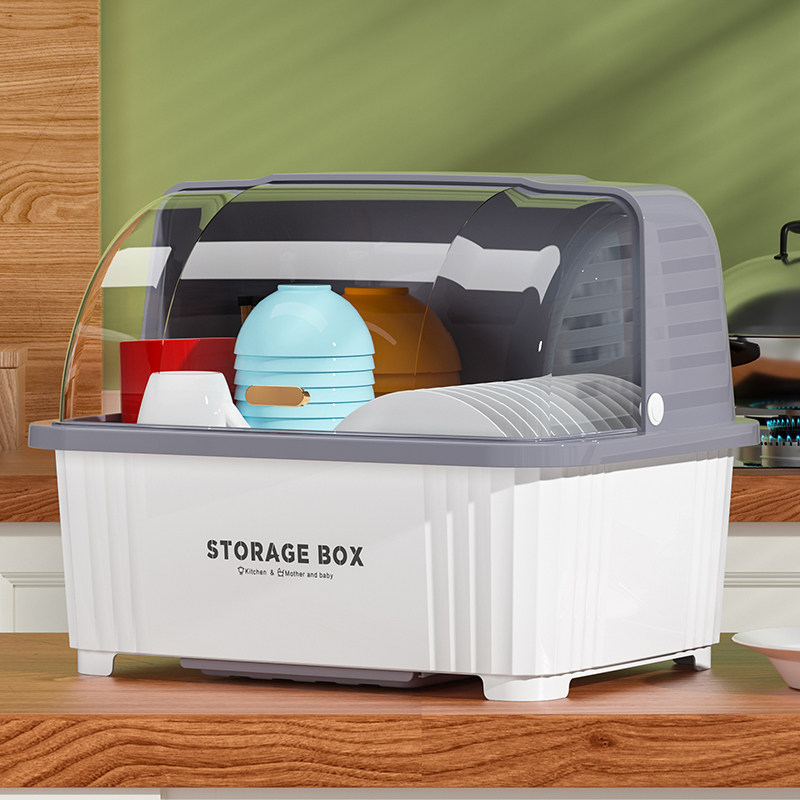 厨房碗筷收纳盒沥水碗柜带盖装餐具家用碗盘箱置物架子碗碟收纳架,厨房/烹饪用具,碗架,淘宝优惠券,粉丝福利购,淘宝优惠卷