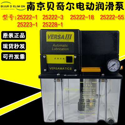 南京贝奇尔电动润滑油泵原装正品