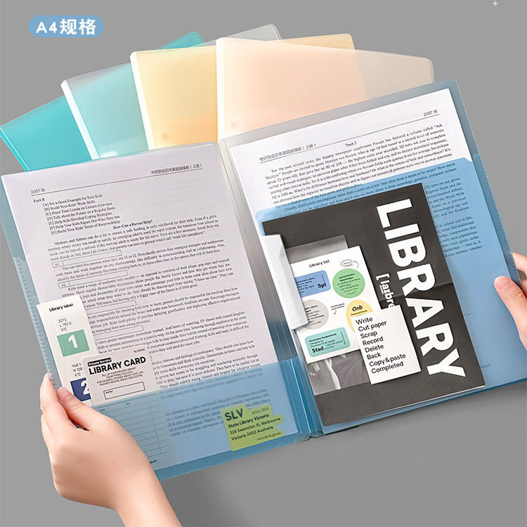 a3试卷夹多功能抽拉杆旋转文件夹小学生专用卷子收纳袋资料册整理