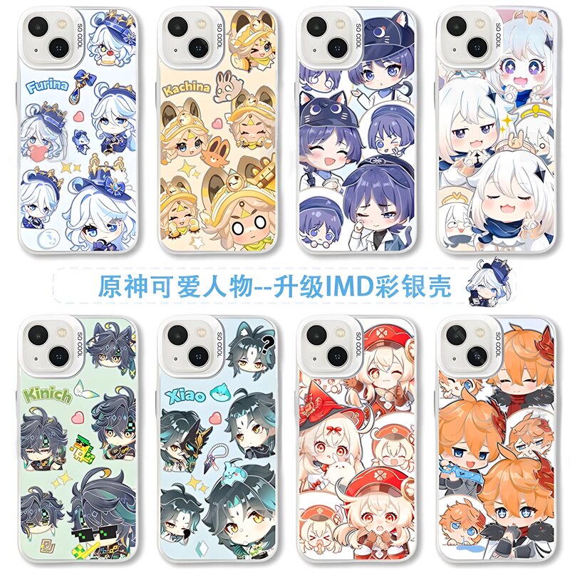 Q版原神适用三星S24ULTRA手机壳新款GALAX胡桃S23+plus散兵彩银S22/21FE芙宁娜S20魈A34高级温迪A55防摔A25套