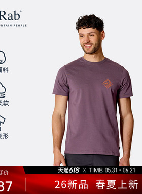 RAB睿坡Stance Stamp男士26新款轻量透气短袖棉质休闲T恤 QCC-44